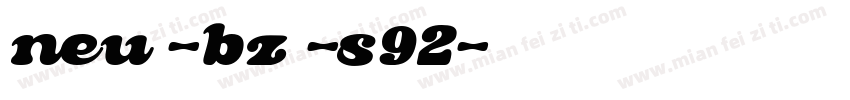 neu -bz -s92字体转换